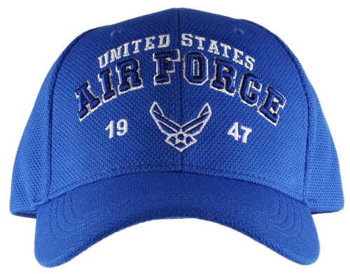 Front view of US Air Force Performance Emblem Cap featuring large 3D embroidered USAF emblem.