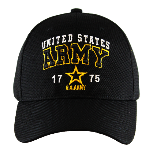 Front view of US Army Performance Emblem Cap featuring large 3D embroidered U.S. Army emblem.