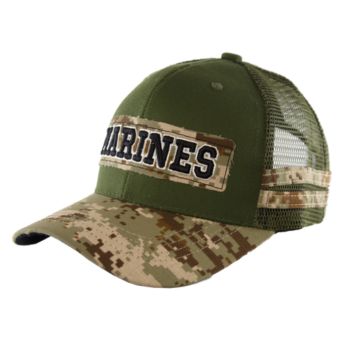 Camo Tape MARINES Hat | Official USMC MARPAT Digital Camo Cap | 3D