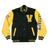 Front view of Vietnam Veteran Leather Varsity Jacket featuring embroidered Vietnam Veteran logo and premium wool-blend body with leather sleeves