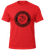 Front view of U.S. Marines Solid Color Front Logo T-shirt featuring bold red Marines logo.