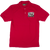 Front view of Red Friday Golf Shirt featuring Support Our Troops logo and three-button collar.