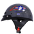 Right side view of U.S. Air Force Motorcycle Half Helmet highlighting matte black strap and chrome hardware.