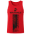 Front view of Made in the USA US Marines Tank Top featuring large globe and anchor logo print in bold red.
