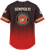 Back view of Marines Sublimated Baseball Jersey with large USMC logo and curved hemline.