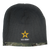 Front view of U.S. Army reversible beanie with 3D embroidered Army lettering.