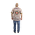 Model wearing a back view of US Marines Digital Camo Football Jersey featuring embroidered USMC emblem.