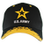 Front view of U.S. Army Splatter Cap with embroidered Army logo and bold black-yellow design.