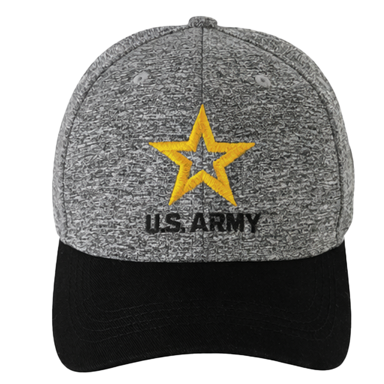 Variegated Army Cap – Grey & Black Adjustable U.S. Army Hat