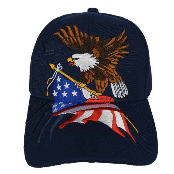 帽子 Bronze Age Crown EMB Cap Navy USA US Navy Veteran Hat with Embroidered Eagle and Anchor Emblem