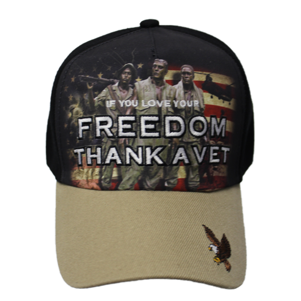 Officially Licensed Thank a Vet Soldiers Khaki Brim Cap