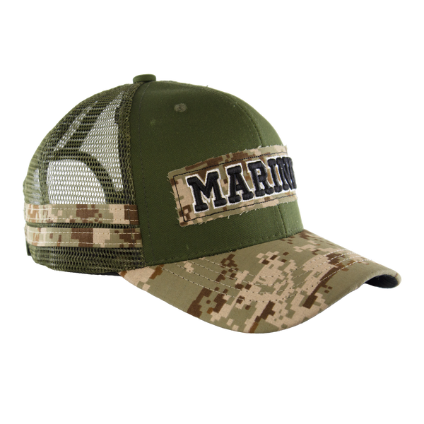Camo Tape MARINES Hat | Official USMC MARPAT Digital Camo Cap | 3D