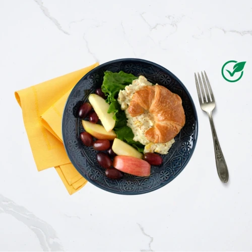 Egg Salad Croissant Sandwich with Fresh Fruit - Seattle Sutton's Healthy Eating
