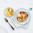 Vegetarian Bacon & Egg Bagel Sandwich with Fruit - Seattle Sutton's Healthy Eating