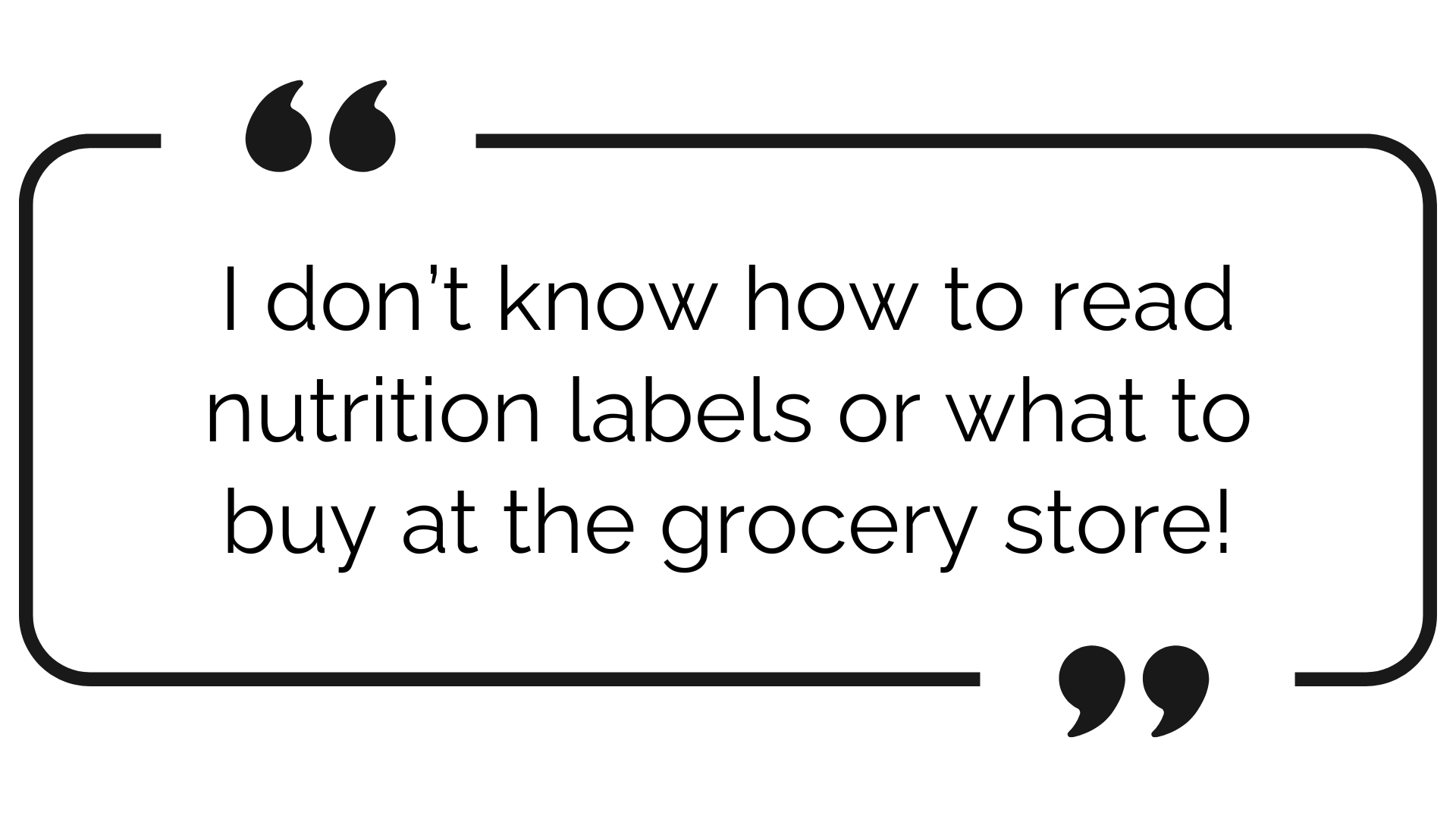 I don't know how to read nutrition labels