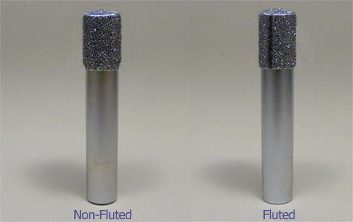 5/8" X 3/4" X 1/2" X 3" OAL Non-Fluted Diamond Router