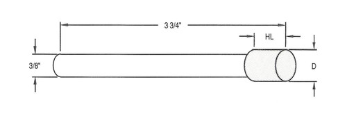 D = .750" - HL = .375"; 100/120 Grit CBN