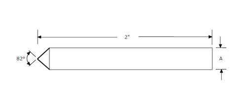Cone Tool 1/2" X 82° Included Angle X 1/4" X 1-1/2" Shank X 2" Overall Length; 170/200-Diamond