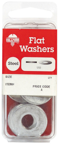 WASHER 1/4" FLAT 20PK