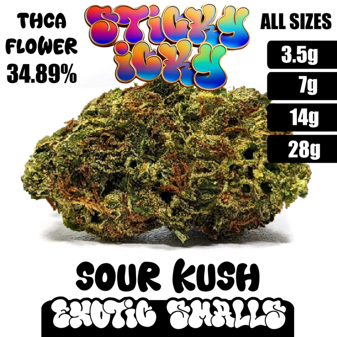 Sticky Icky - THCA Exotic Smalls Flower - Sour Kush [Indica]