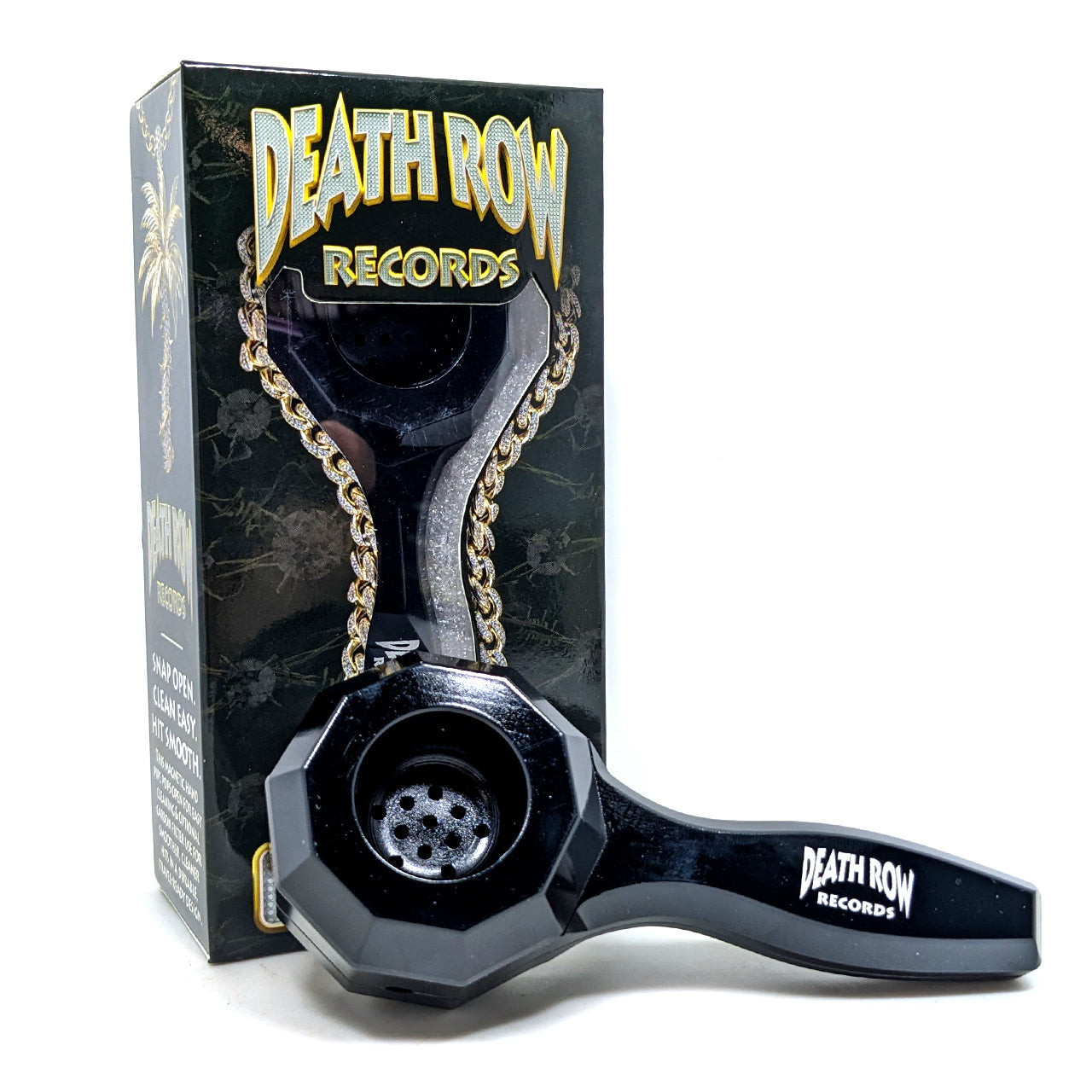 Death Row Records - 4.4" Metal 2pc Easy Cleanin Hand Pipe - Black