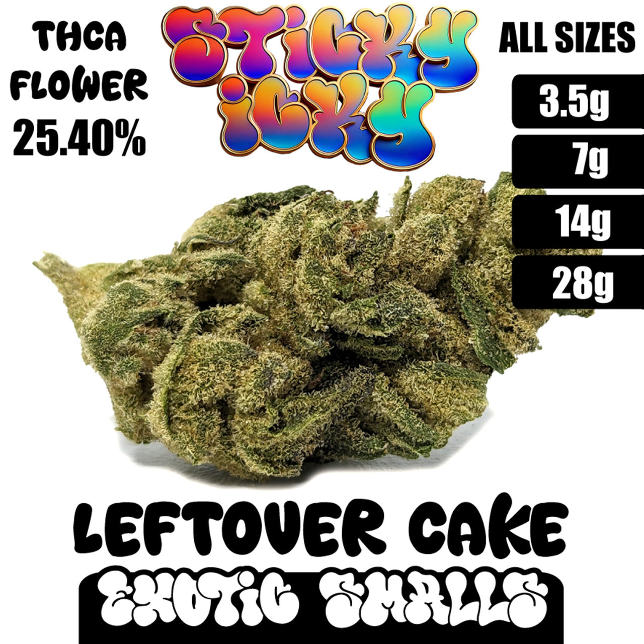 Sticky Icky - THCA Exotic Smalls Flower - Leftover Cake [Indica]