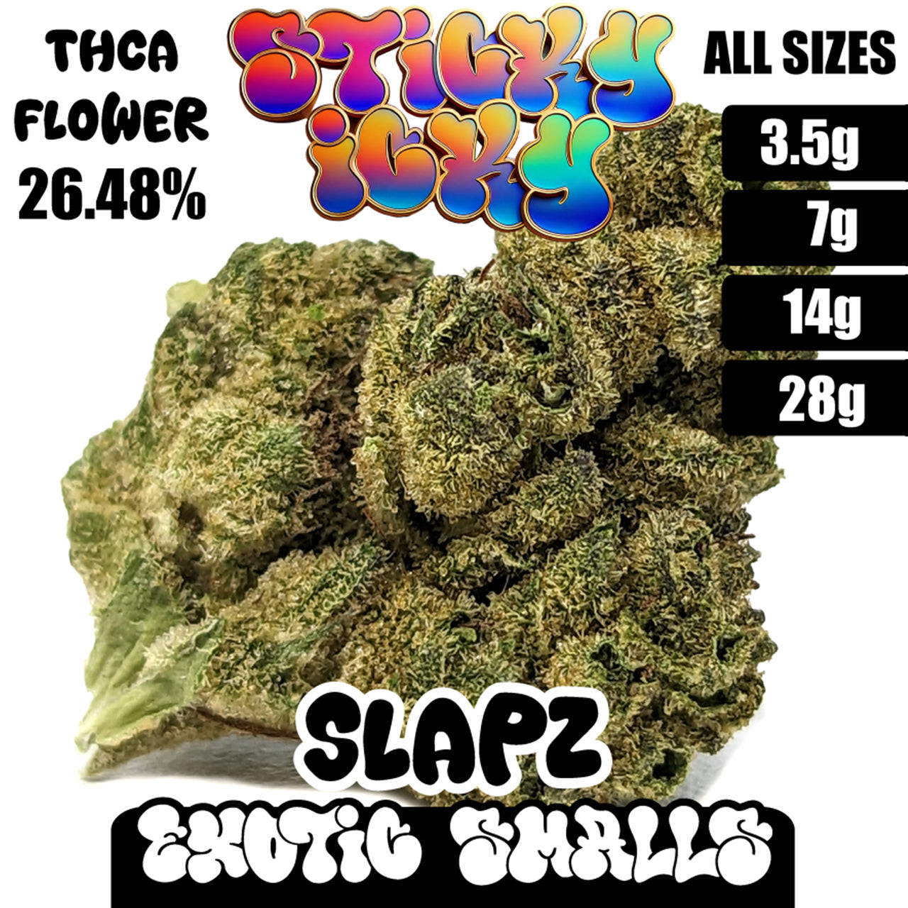 Sticky Icky - THCA Exotic Smalls Flower - Slapz [Indica]