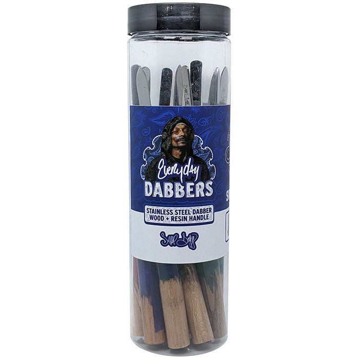 Snoop Dogg lbs - Resin Wood Handle Stainless Steel Dabbers - 12ct Jar - SWED