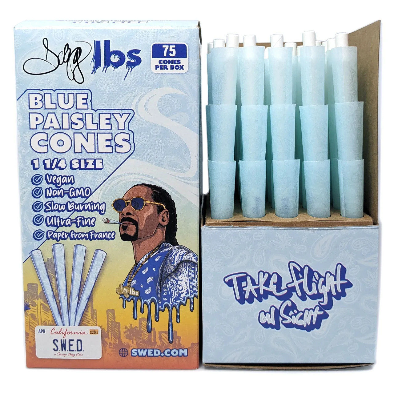 Dogg lbs - Pre-rolled Cones Blue Paisley - 1 1/4 - 75ct Box