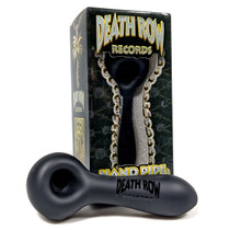 Death Row Records - 4" Sand Blasted Spoon Hand Pipe - Black