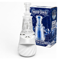 Snoop Dogg - Puffco Peak Compatible Topper - Sand Blasted Paisley Blue Dichro Perc
