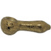 Death Row - 4" Metallic Etched Spoon Hand Pipe - Gold