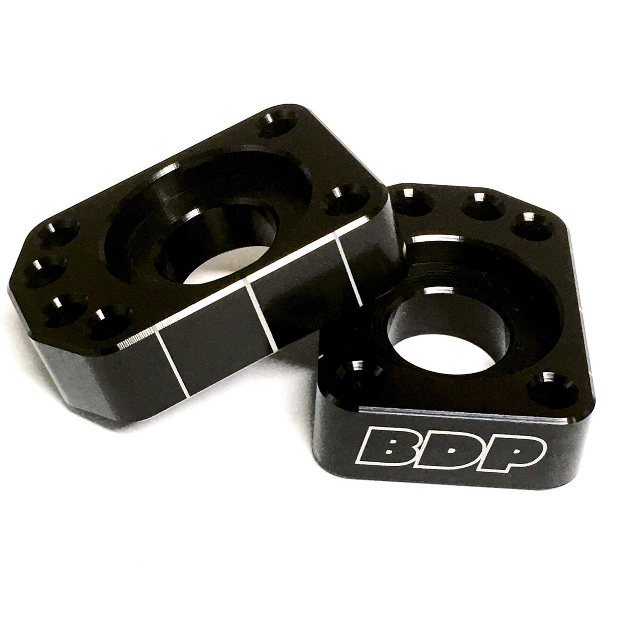 BDP Racing KX 85/100/112 axle blocks Black BDP Racing LLC