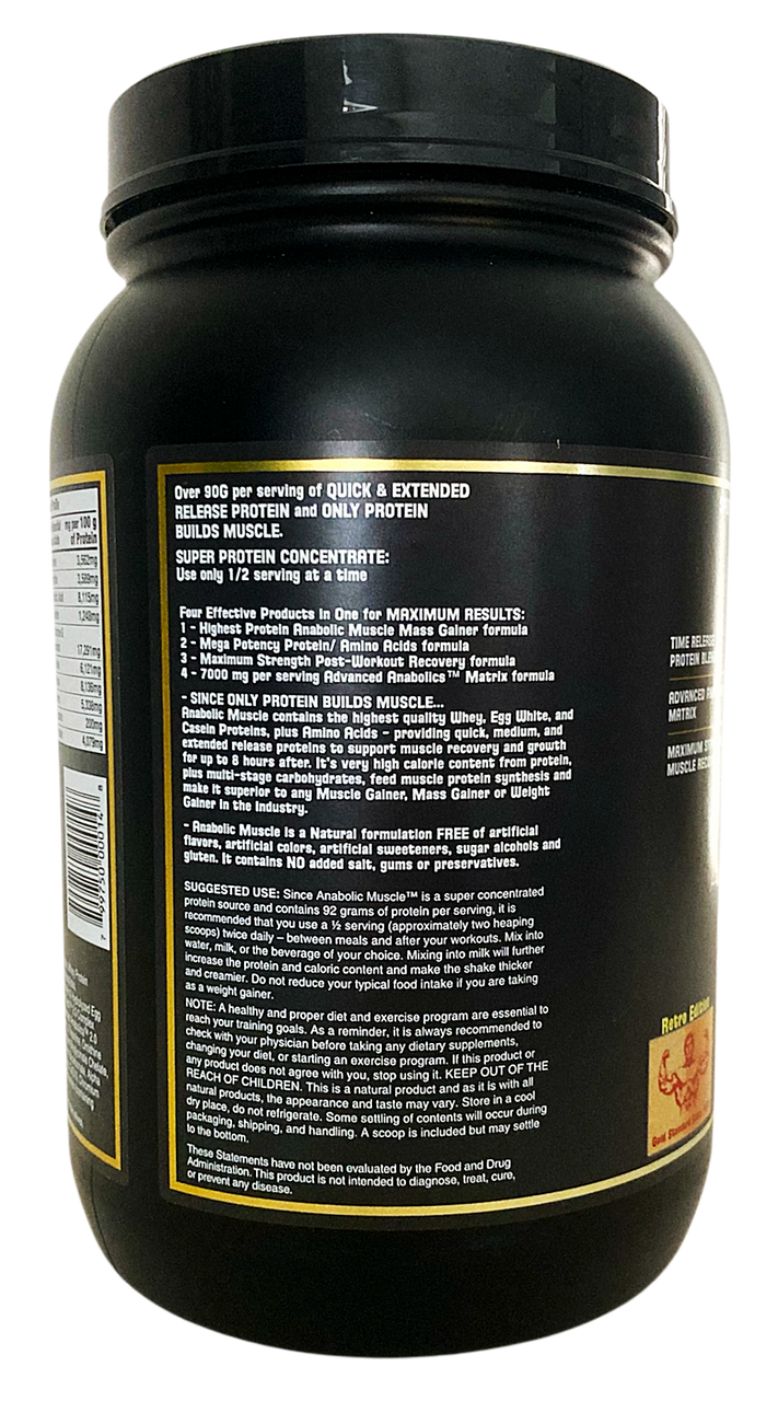 Anabolic Gainz 5kg - Mass Gainer - 30g Protein Powder - Contains 3g Creatine Per Serving Post Workout Recovery Fuel To Build Lean Muscle 40 Servings
