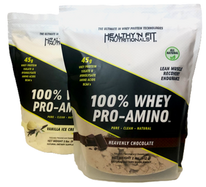 100% Whey Pro-Amino 4 lb. Multi-pack (2 lbs. Vanilla + 2 lbs. Chocolate) 100% Whey Pro-Amino 4 lb. Multi-pack (2 lbs. Vanilla + 2 lbs. Chocolate)