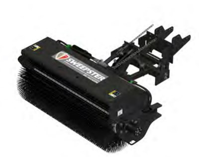 RLH Tractor Rear Mount Brush Head with Single 28" Cubic Inch Motor (SM28) - 12-25 GPM, 2000-3000 PSI - Polypropylene & Wire Brush | QC 8 ft hydraulic drive brush head