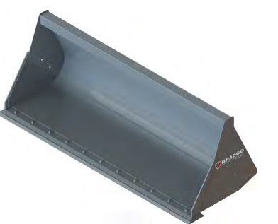 LIGHT MATERIAL LOADER BUCKETS FOR COMPACT TRACTOR LOADERS WITH SKID-STEER LOADER INTERCHANGE