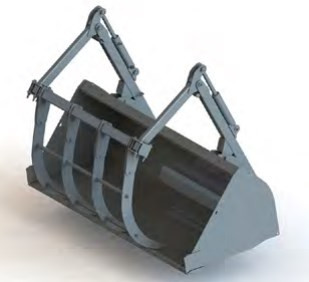 BALE/HAY GRAPPLE BUCKET | Cat IT / TH 1.75 cu yd | Includes Bucket & mount