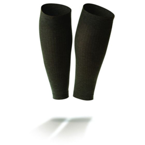 Charcoal Graduated Compression Calf Sleeves (Small) - Open Toe, 10-15mmHg