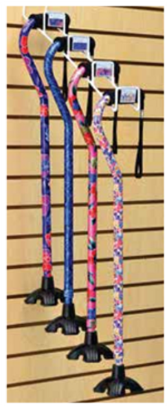 Sugarcane Display Stand - Holds 4 Canes, Pegboard/Slatwall Mount