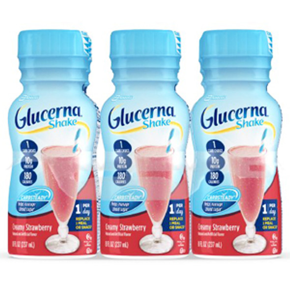 Glucerna Shake Strawberry: 24-Pack, 8oz Diabetic Formula for Blood Sugar Management