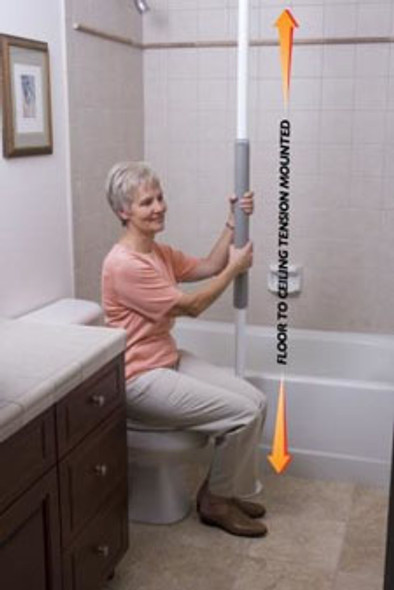 Portable Floor-to-Ceiling Safety Pole (7-10ft Ceilings) - 300lb Capacity