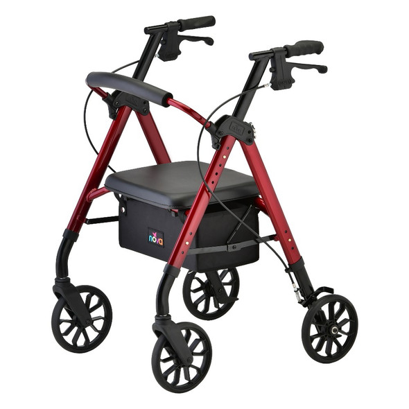 Star 8 Wb Rolling Walker - Red