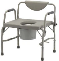 Hd Drop Arm Commode W/Wide Seat