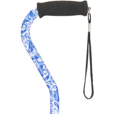 Offset Designer Cane Blue Porcelain
