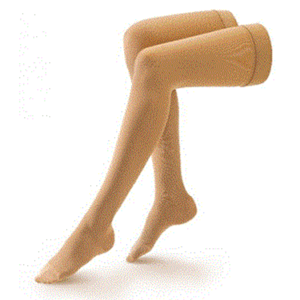Black Sheer Thigh-High Compression Stockings - X-Large