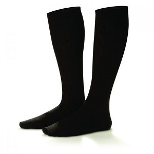 Men's Black Compression Dress Socks - Firm Support, Medium 8-10