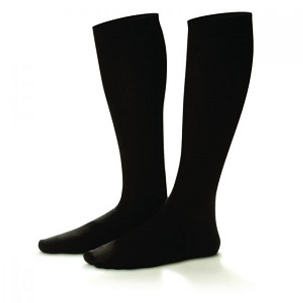Men's Large Black Firm Compression Cotton Dress Socks