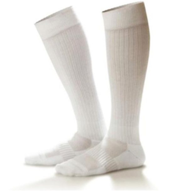 White Compression Socks for Sports - Small (Men's 6-7.5/Women's 5-7) - Firm Support
