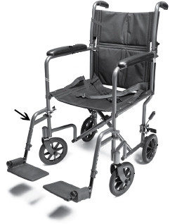 Blue Front Rigging for EJ787-1 Transport Chairs (Pair)